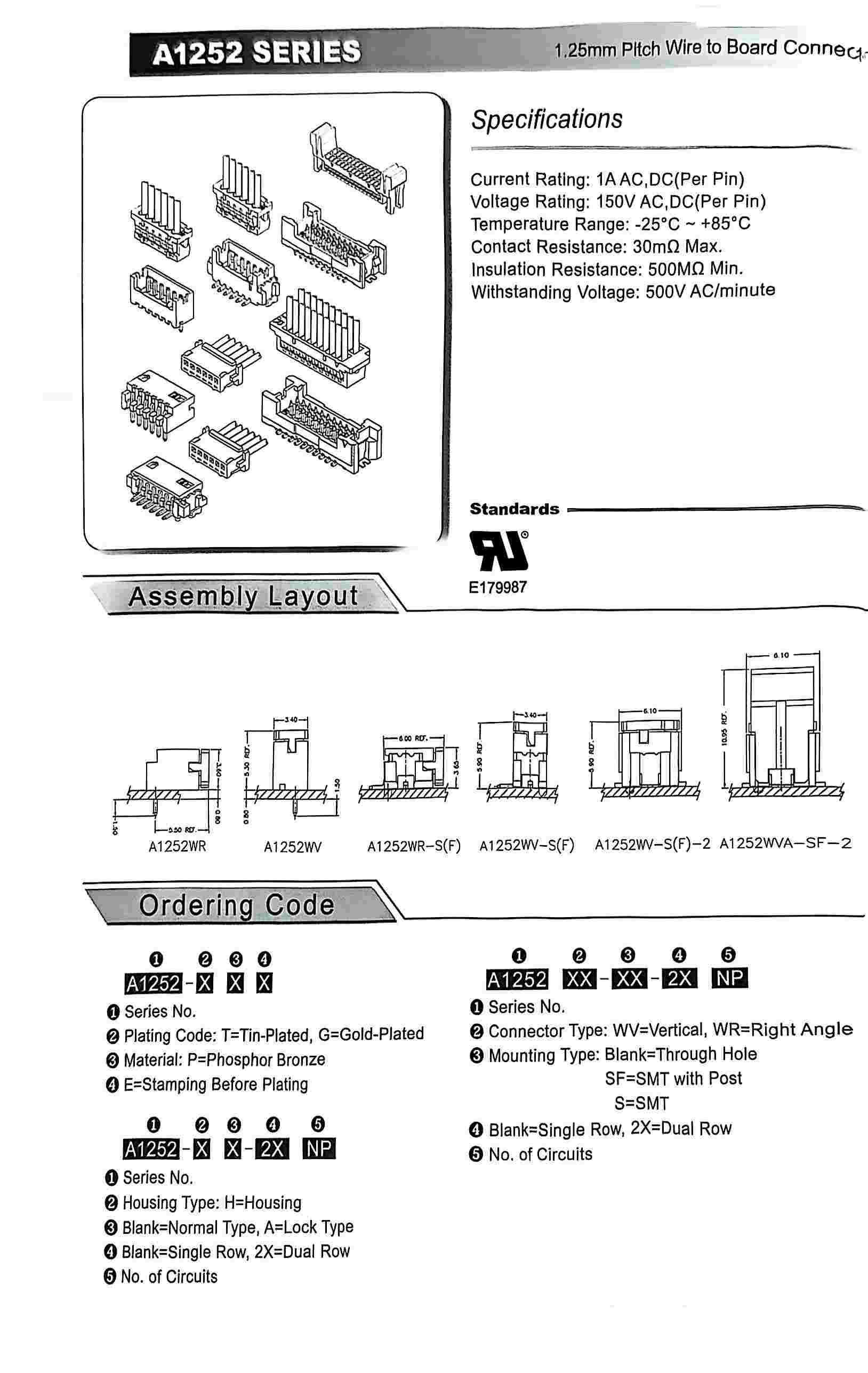 wire-to-board connecting cable