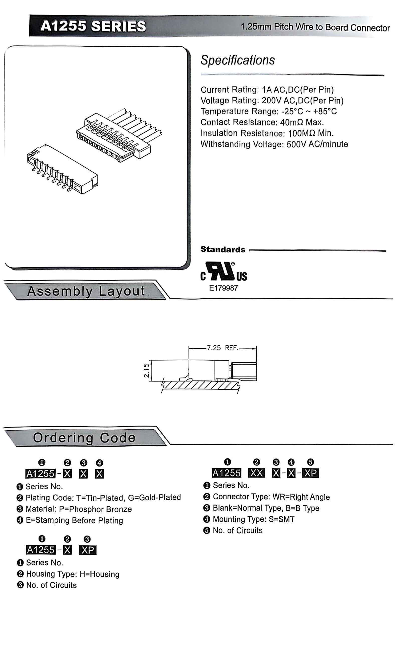 wire-to-board connecting wire