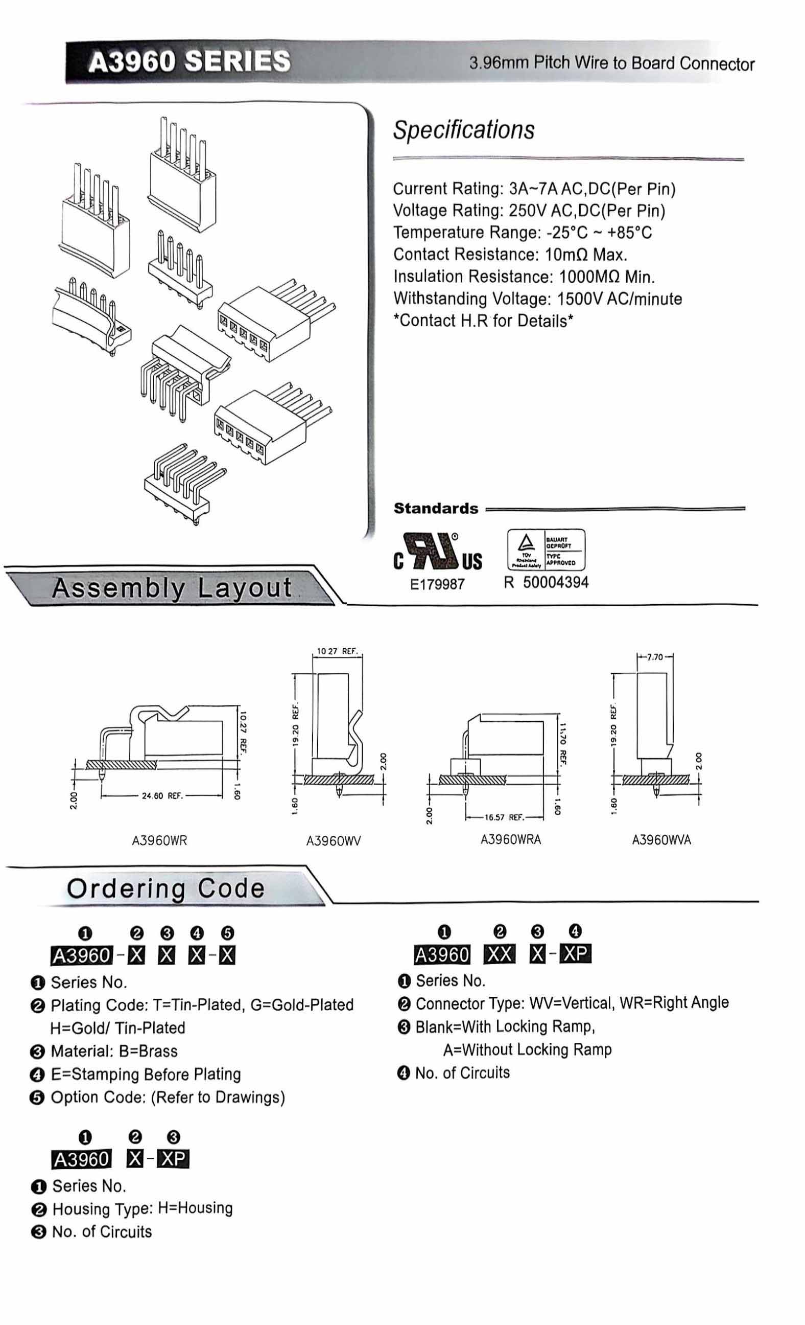wire-to-board connecting cable